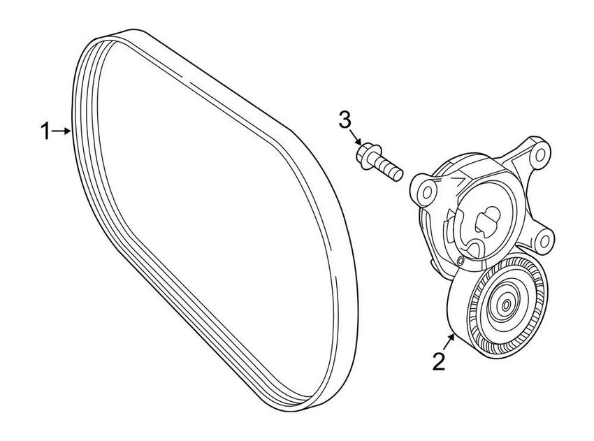 Mercedes Drive Belt Tensioner 2702000370